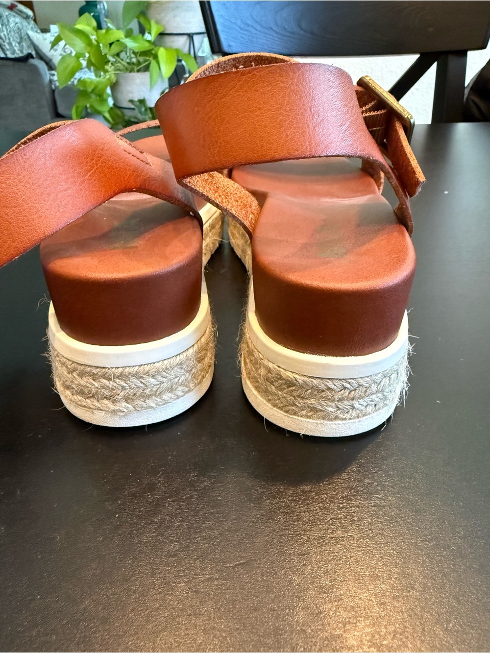 MIA Women's Cognac Brown Platform Sandals Size 6.5 - Picture 4 of 7